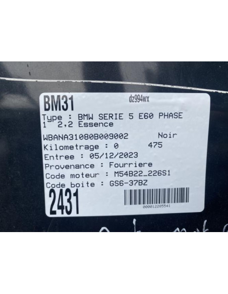Ventilateur BMW SERIE 5 E60 PHASE 1 Essence