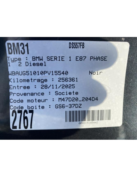 Batterie BMW SERIE 1 E87 PHASE 1 Diesel