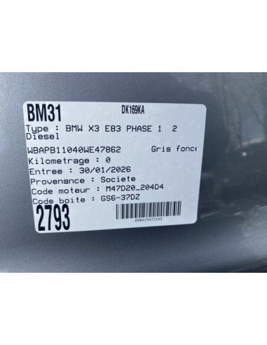Face avant BMW X3 E83 PHASE 1 Diesel