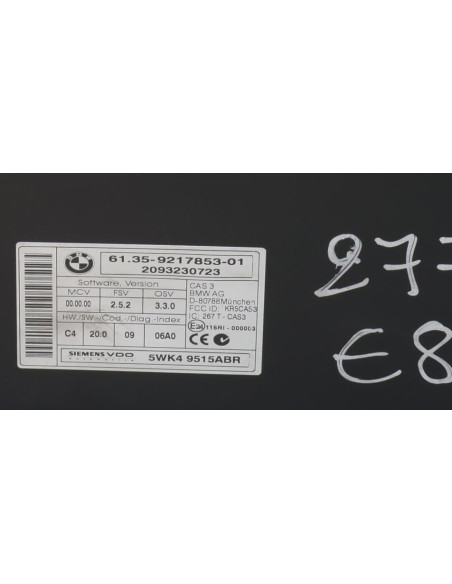 Calculateur BMW SERIE 1 E87 PHASE 2 Diesel