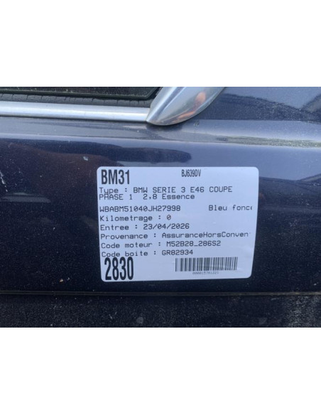 Kit de demarrage BMW SERIE 3 E46 COUPE PHASE 1 Essence