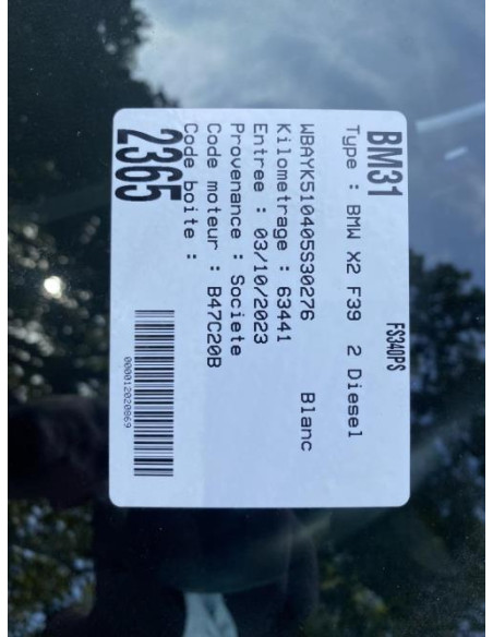 Cache moteur  BMW X2 F39 Diesel