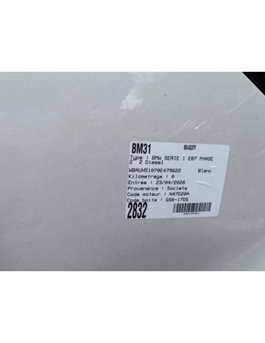 Face avant BMW SERIE 1 E87 PHASE 2 Diesel