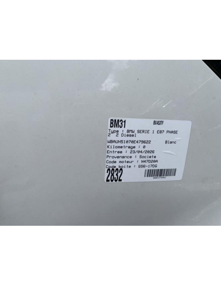 Bas de caisse droit BMW SERIE 1 E87 PHASE 2 Diesel