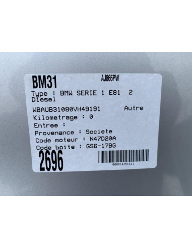 Compresseur clim BMW SERIE 1 E81 Diesel