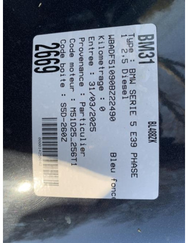 Tableau de bord BMW SERIE 5 E39 PHASE 1 Diesel