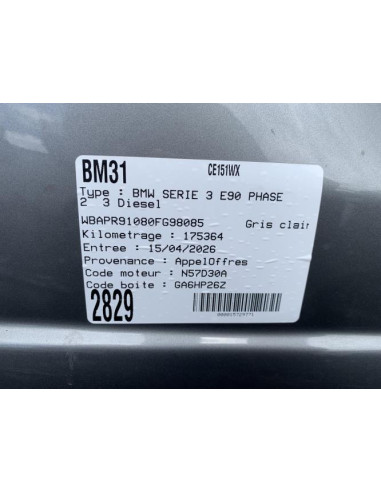 Radiateur eau BMW SERIE 3 E90 PHASE 2 Diesel