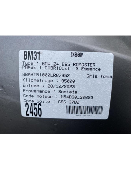 Barre stabilisatrice BMW Z4 E85 ROADSTER PHASE 1 CABRIOLET Essence