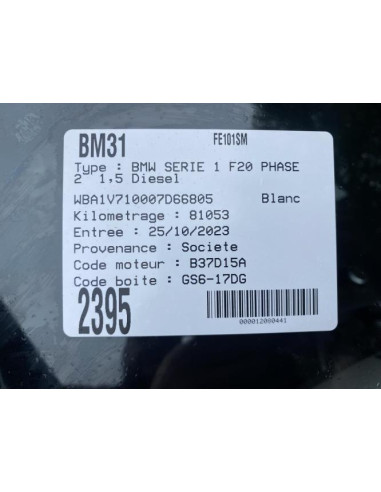 Sonde lambda BMW SERIE 1 F20 PHASE 2 Diesel