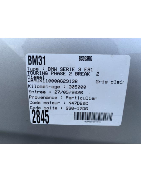 Cremaillere assistee BMW SERIE 3 E91 TOURING PHASE 2 BREAK Diesel