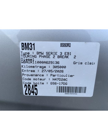 Support de phare droit (tôle) BMW SERIE 3 E91 TOURING PHASE 2 BREAK Diesel
