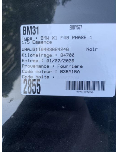 Aile arriere droit BMW X1 F48 PHASE 1 Essence
