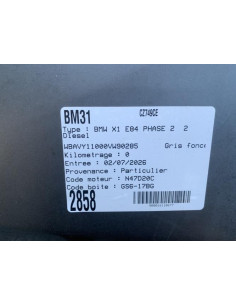 Joint de porte arriere droite BMW X1 E84 PHASE 2 Diesel
