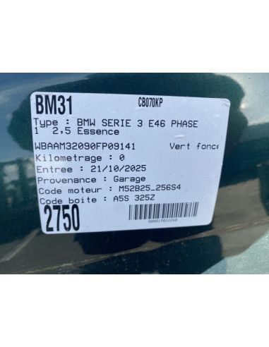 Debitmetre BMW SERIE 3 E46 PHASE 1 Essence