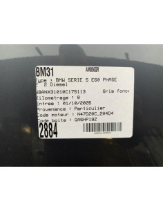 Silencieux arriere (echappement) BMW SERIE 5 E60 PHASE 2 Diesel