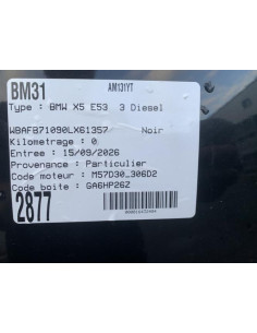 Vitre avant gauche BMW X5 E53 Diesel