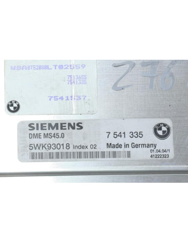 Calculateur moteur BMW Z4 E85 ROADSTER PHASE 1 CABRIOLET Essence