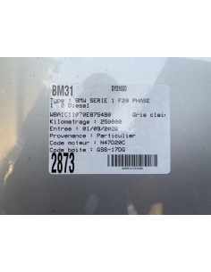 Attache ceinture arriere droit BMW SERIE 1 F20 PHASE 1 Diesel