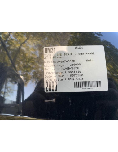 Boite de vitesses BMW SERIE 3 E90 PHASE 2 Diesel