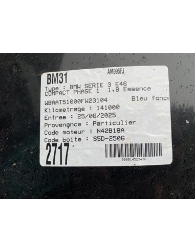 Calculateur BMW SERIE 3 E46 COMPACT PHASE 1 Essence