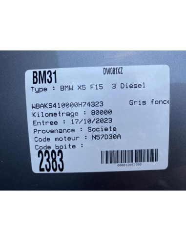 Injecteurs BMW X5 F15 Diesel