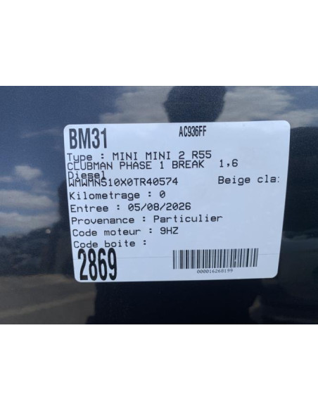 Moteur MINI MINI 2 R55 CLUBMAN PHASE 1 BREAK Diesel