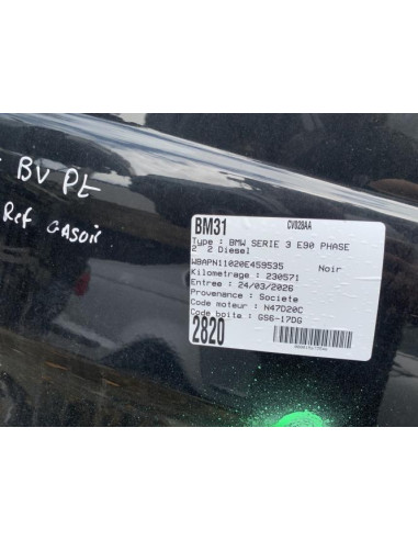 Cache moteur  BMW SERIE 3 E90 PHASE 2 Diesel