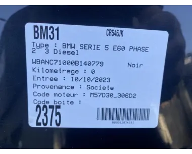 Berceau arriere BMW SERIE 5 E60 PHASE 2 Diesel
