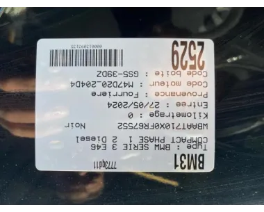 Boite de vitesses BMW SERIE 3 E46 COMPACT PHASE 1 Diesel