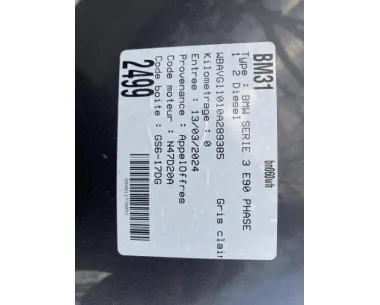Moteur leve vitre arriere droit BMW SERIE 3 E90 PHASE 1 Diesel