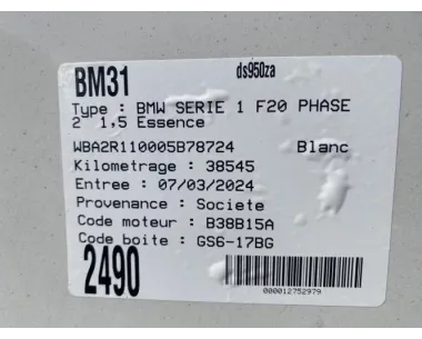 Ecran GPS BMW SERIE 1 F20 PHASE 2 Essence